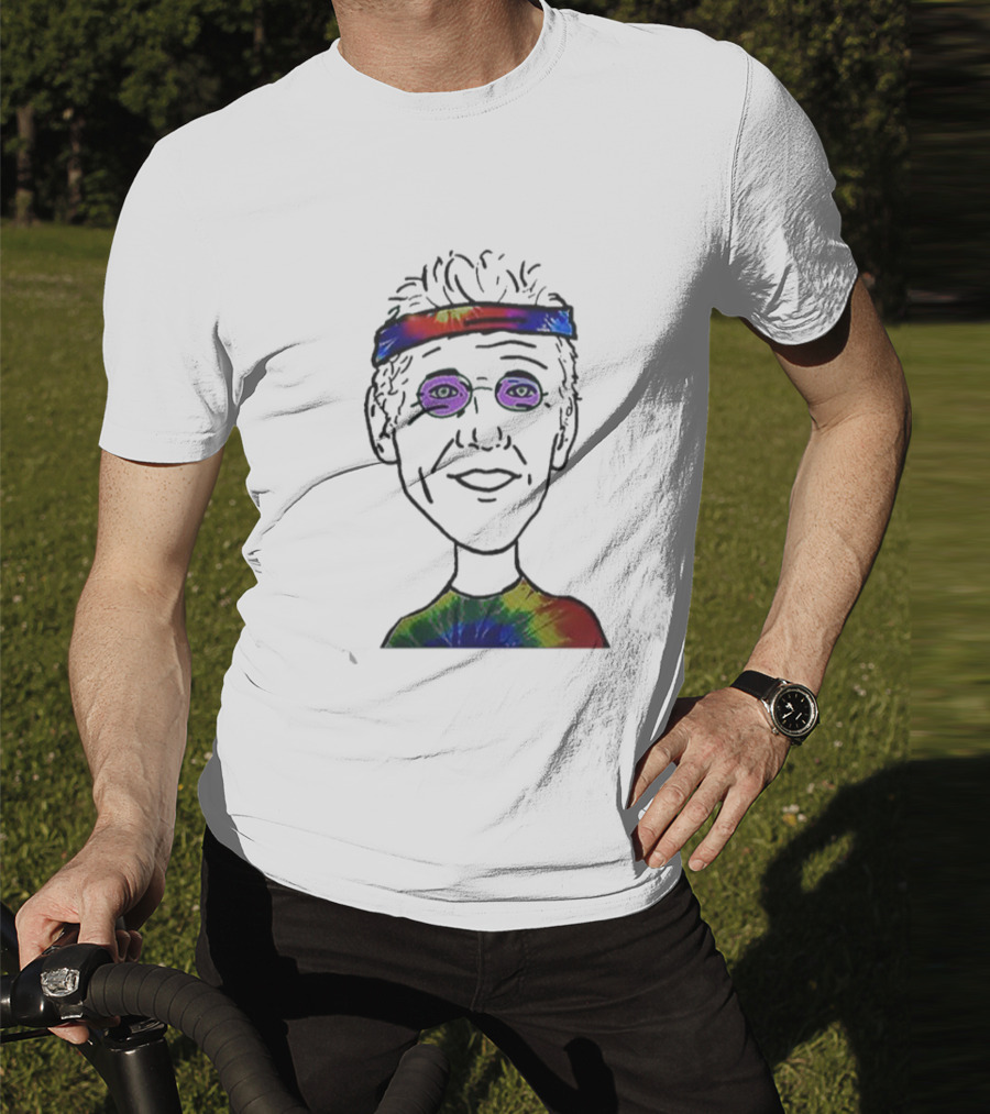 Bill Walton Tie-Dye Headband And Shirt Caricature T-Shirt