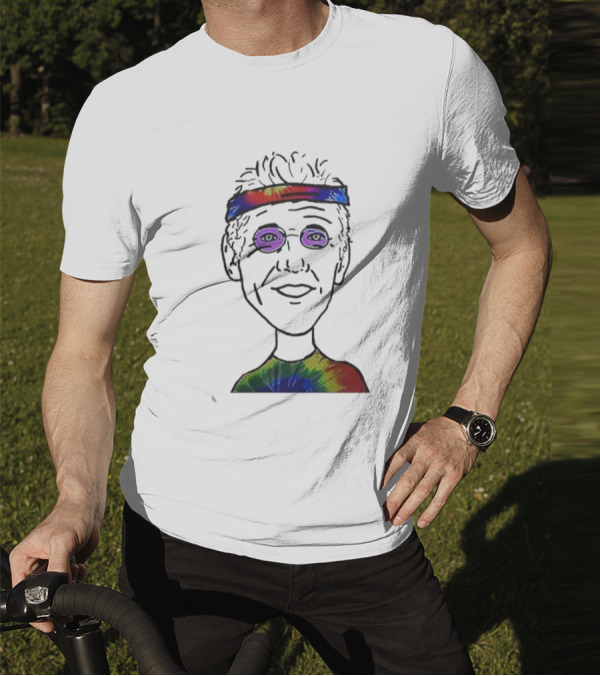 Bill Walton Tie-Dye Headband And Shirt Caricature T-Shirt