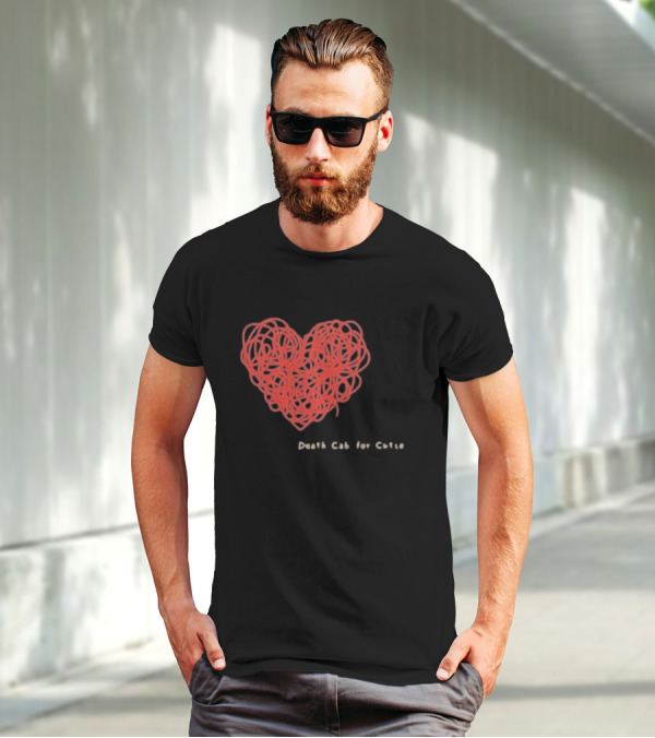 Death Cab For Cutie Heart Red Thread T-Shirt