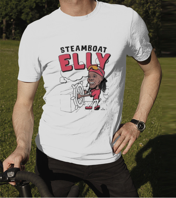 STEAMBOAT ELLY Elly De La Cruz Wheel Turner Cartoon T-Shirt