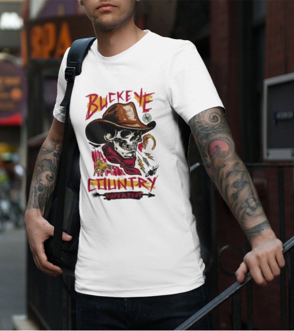 Ian Williams Buckeye Country Superfest Skull Cowboy T-Shirt