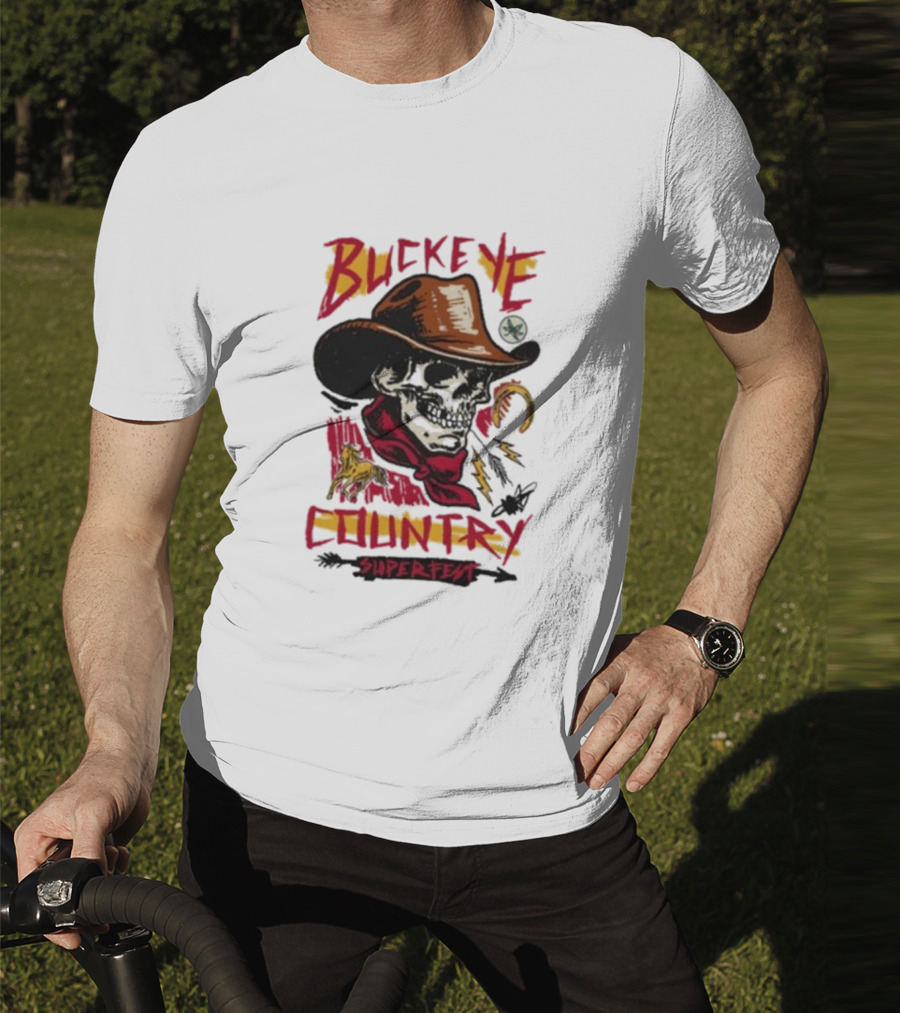 Ian Williams Buckeye Country Superfest Skull Cowboy T-Shirt