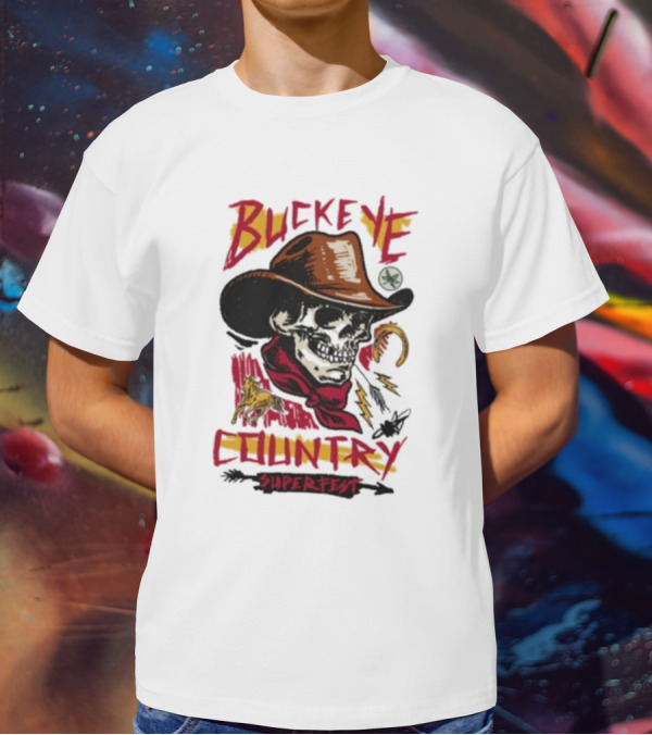 Ian Williams Buckeye Country Superfest Skull Cowboy T-Shirt