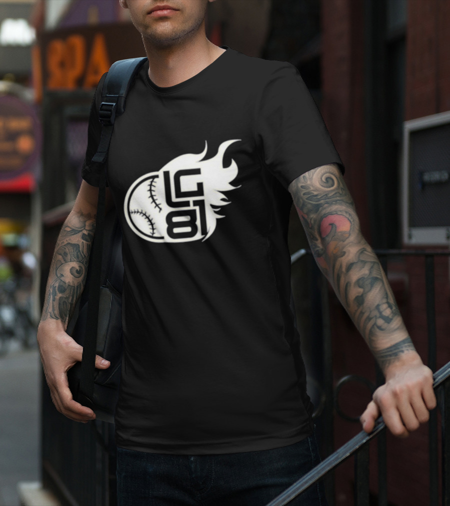 LG 81 Baseball Flames T-Shirt