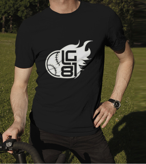 LG 81 Baseball Flames T-Shirt
