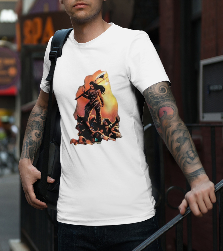 Athena Palmer Warrior Standing Over Fallen Warriors T-Shirt