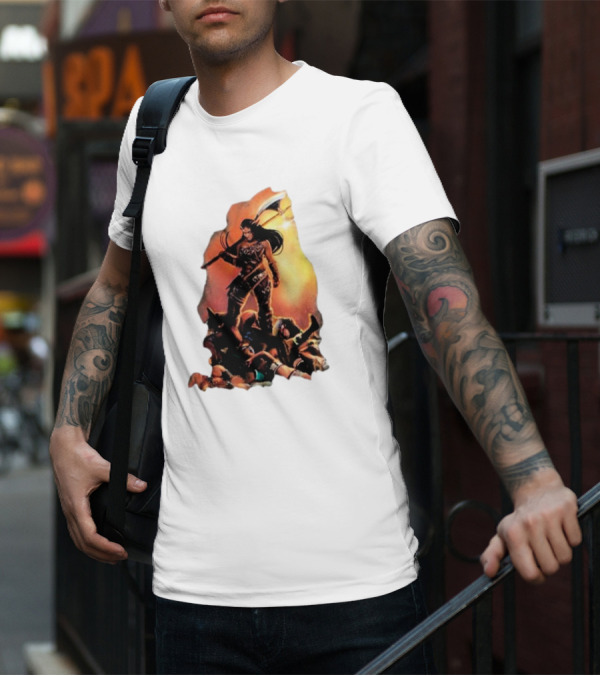 Athena Palmer Warrior Standing Over Fallen Warriors T-Shirt