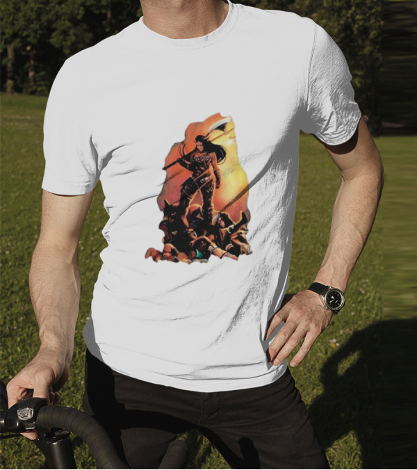 Athena Palmer Warrior Standing Over Fallen Warriors T-Shirt