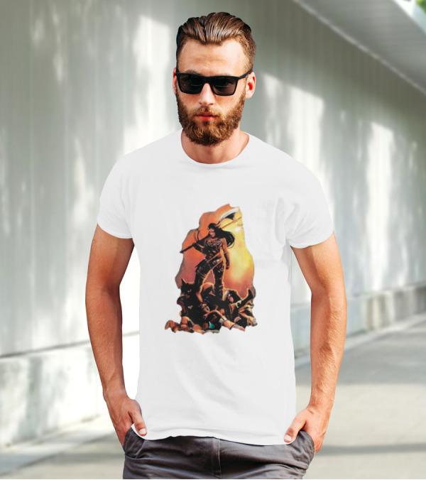 Athena Palmer Warrior Standing Over Fallen Warriors T-Shirt