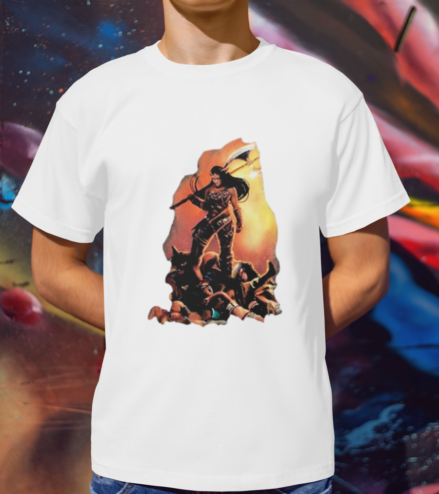 Athena Palmer Warrior Standing Over Fallen Warriors T-Shirt