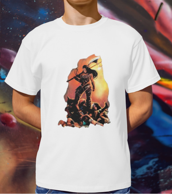 Athena Palmer Warrior Standing Over Fallen Warriors T-Shirt
