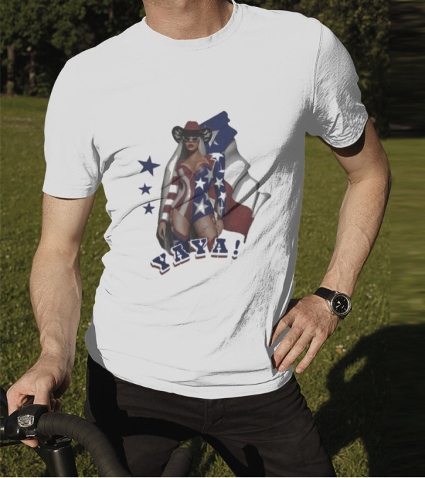Cowboy Yaya American Flag Stars T-Shirt