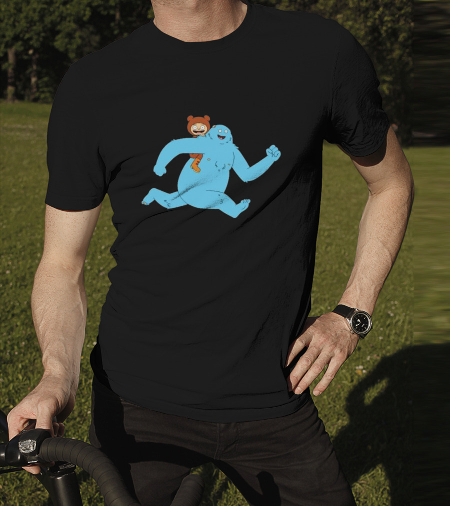 Bigfoot Society The Great North Blue Yeti Cartoon Character T-Shirt