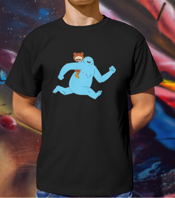 Bigfoot Society The Great North Blue Yeti Cartoon Character T-Shirt