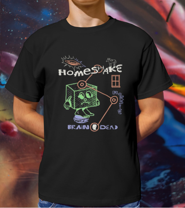 Brain Dead X Homeshake Horsie UFO Cube Brain Connection T-Shirt
