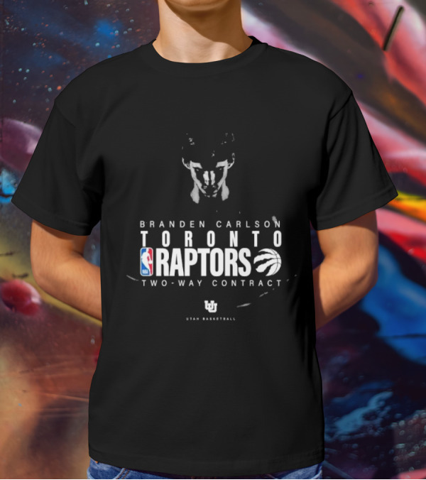 Branden Carlson Toronto Raptors Two-Way Contract NBA Utah Basketball T-Shirt
