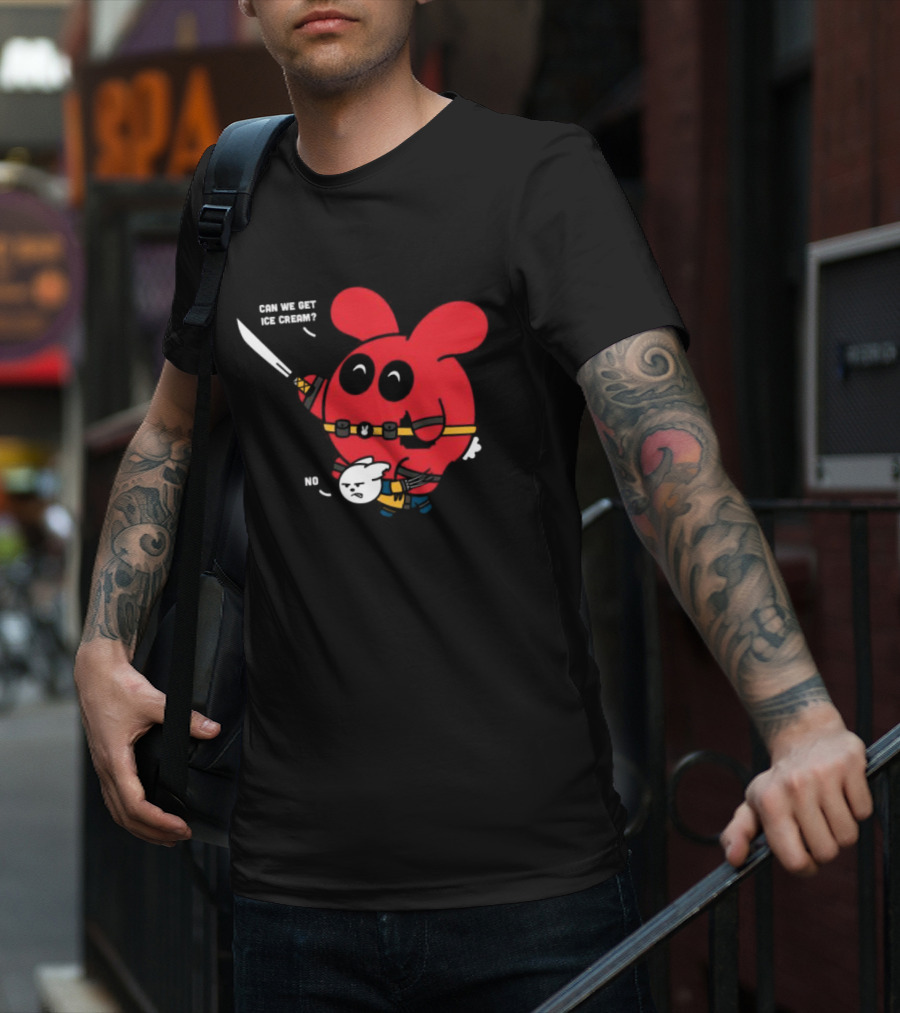 Can We Get Ice Cream No Exclusive Deadpool Rabbit T-Shirt