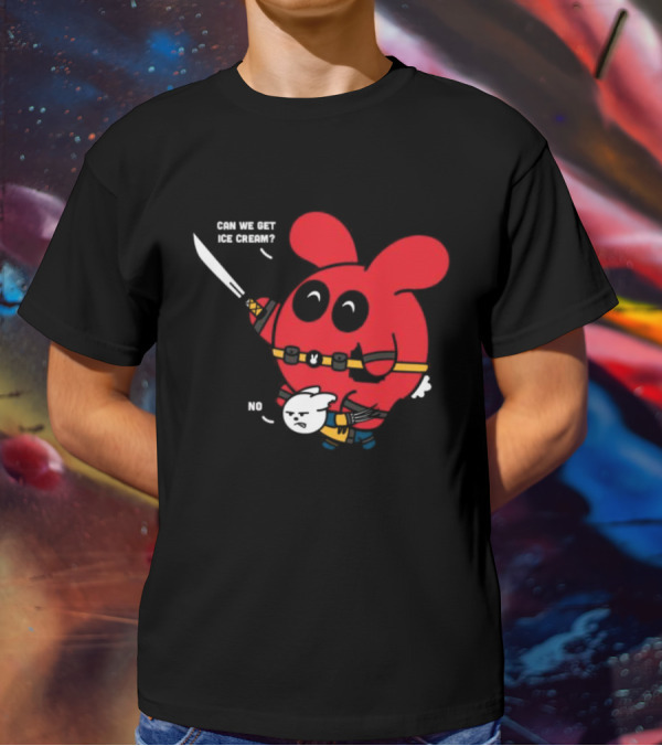Can We Get Ice Cream No Exclusive Deadpool Rabbit T-Shirt
