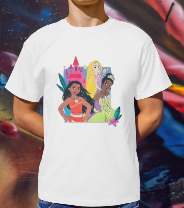 Disney Princess Moana Rapunzel Tiana T-Shirt