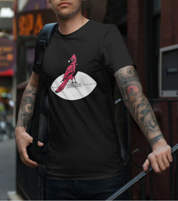 Arizona Cardinals Vintage Cardinal On Football T-Shirt