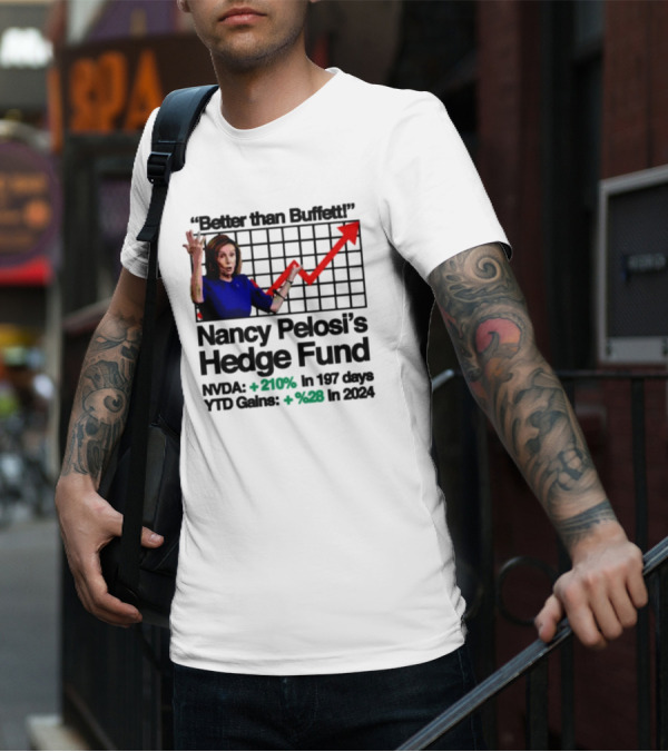 Better Than Buffett Nancy Pelosi's Hedge Fund NVDA Gains 210 Percent YTD T-Shirt