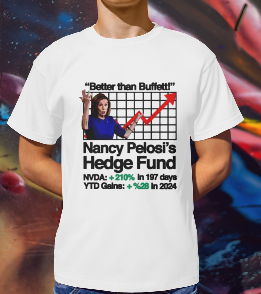 Better Than Buffett Nancy Pelosi's Hedge Fund NVDA Gains 210 Percent YTD T-Shirt