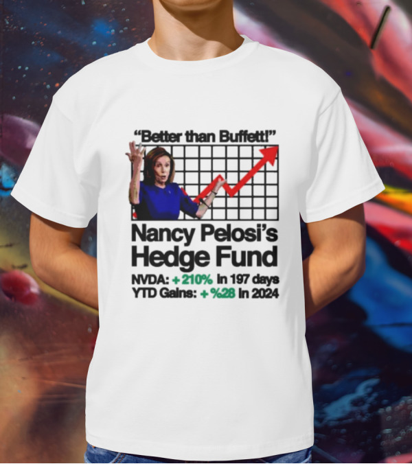 Better Than Buffett Nancy Pelosi's Hedge Fund NVDA Gains 210 Percent YTD T-Shirt