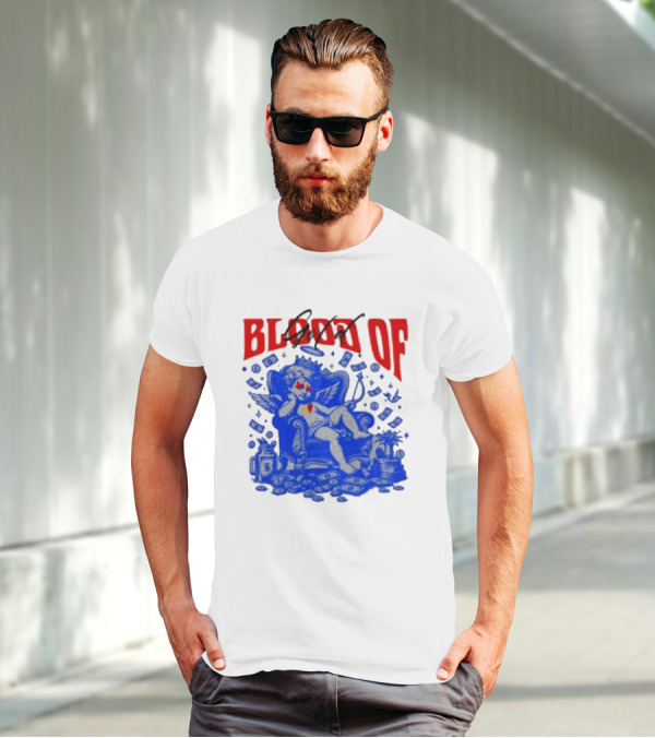 Blood Of Gold Angel On Throne Surrounded By Money T-Shirt