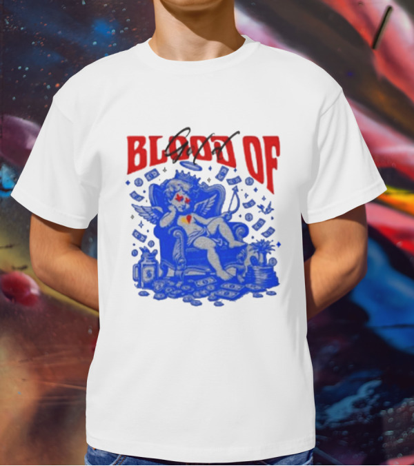 Blood Of Gold Angel On Throne Surrounded By Money T-Shirt