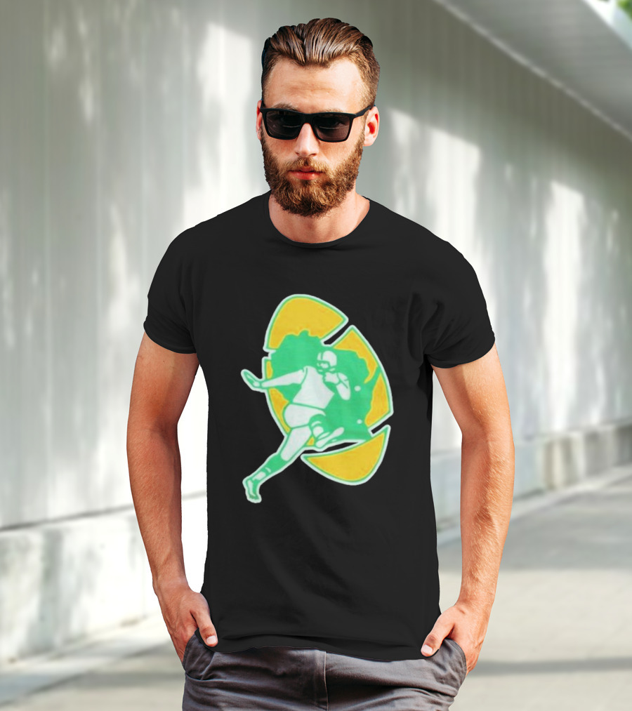 Green Bay Packers Alt Logo 1956 Retro Football Player Emblem T-Shirt