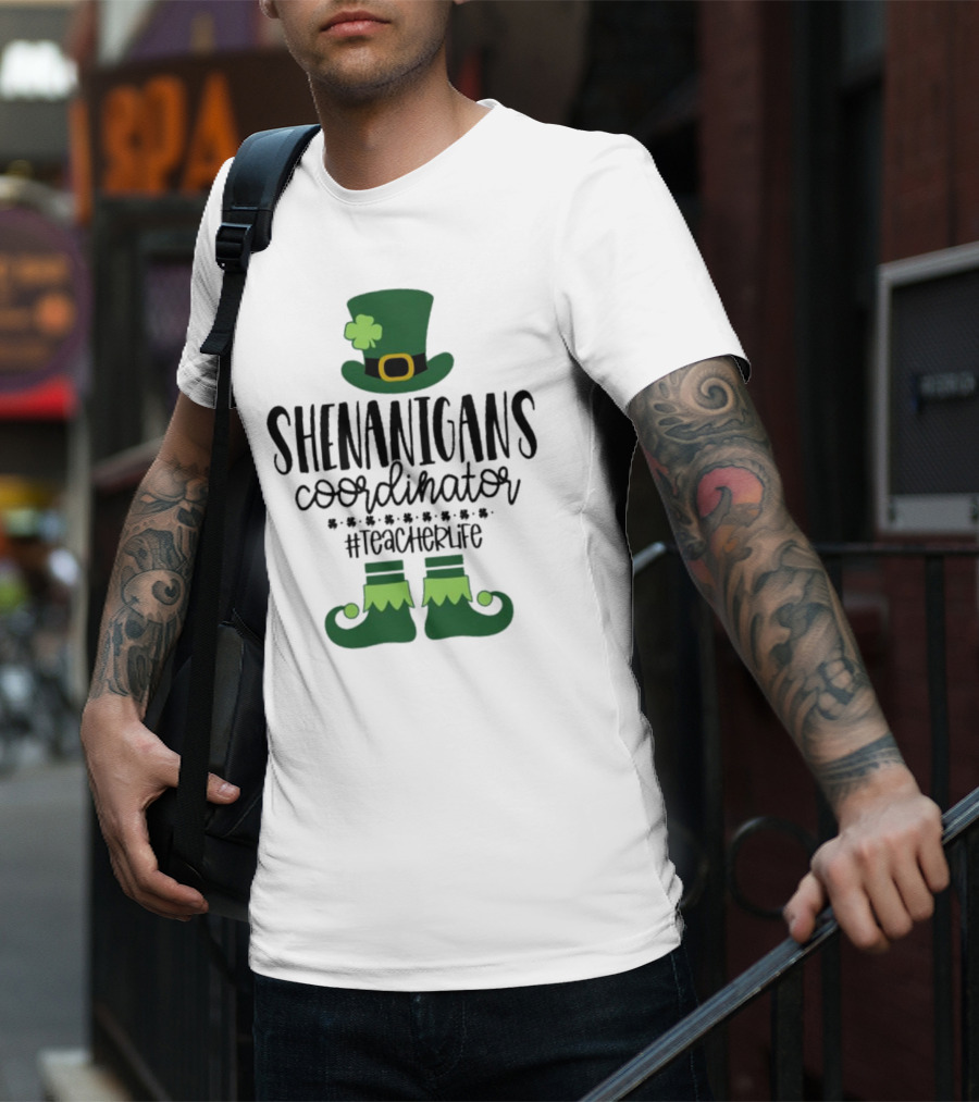Shenanigans Coordinator #TeacherLife St Patrick's Day Elf T-Shirt