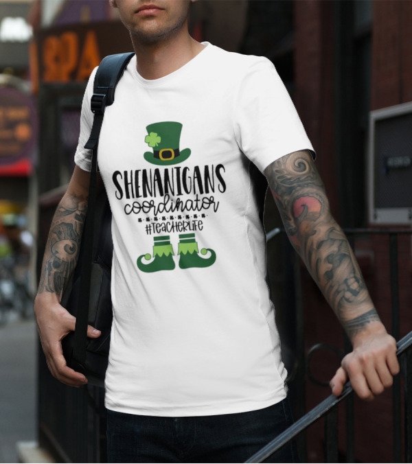 Shenanigans Coordinator #TeacherLife St Patrick's Day Elf T-Shirt