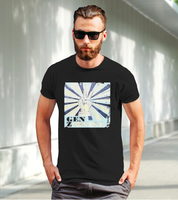 Gen Zionist Peace Sign Victory Hand T-Shirt