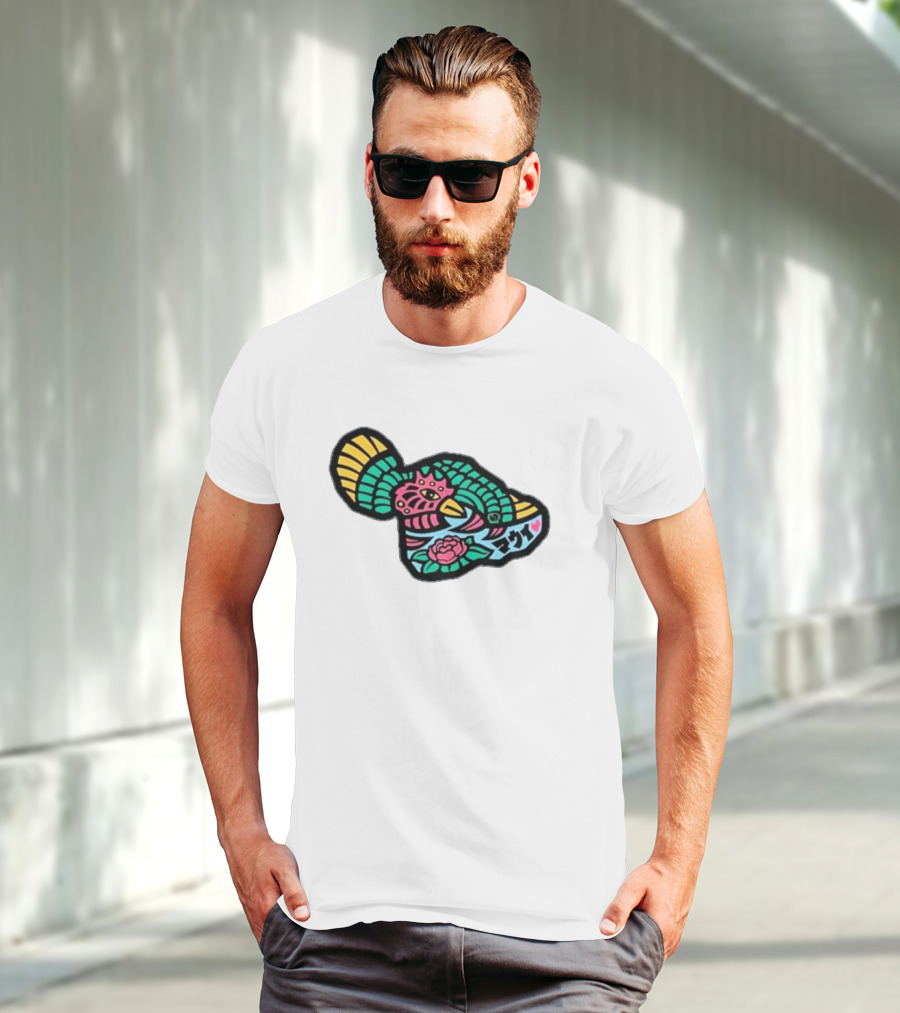 Sumofish Maui Kanji Flower Phoenix T-Shirt