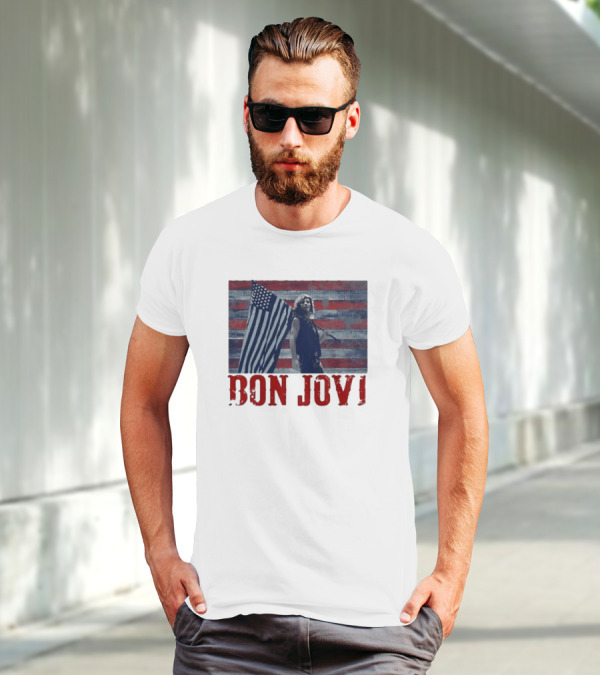 Bon Jovi American Flag T-Shirt