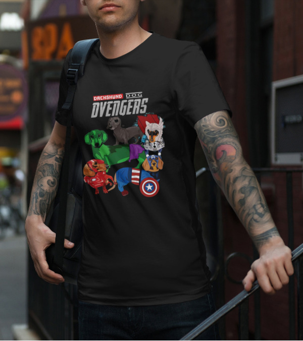 Dachshund Dog Dvengers Marvel-Inspired Hero Dogs T-Shirt