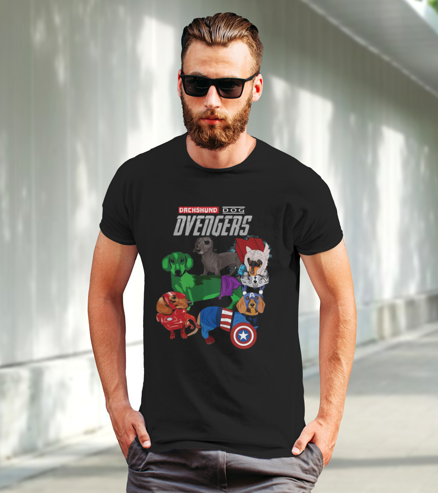 Dachshund Dog Dvengers Marvel-Inspired Hero Dogs T-Shirt