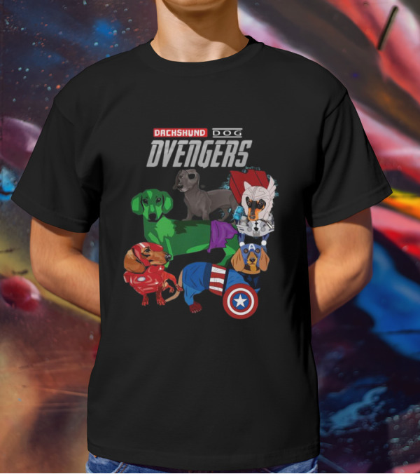 Dachshund Dog Dvengers Marvel-Inspired Hero Dogs T-Shirt