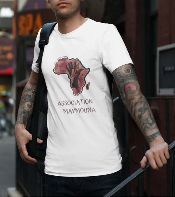 Association Maymouna Africa Map With Hand T-Shirt