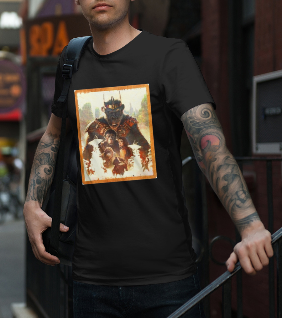 Kingdom Of The Planet Of The Apes Powerful Leadership Apes And Human Alliance T-Shirt