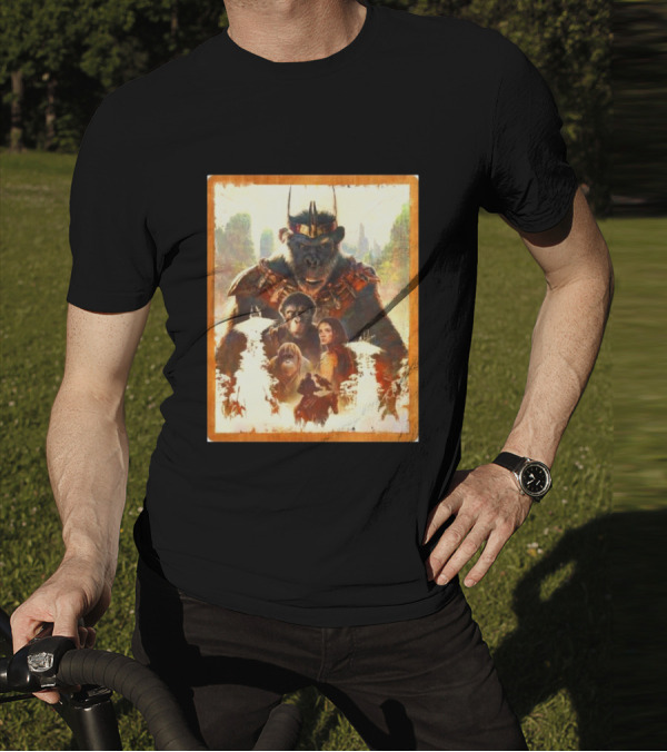 Kingdom Of The Planet Of The Apes Powerful Leadership Apes And Human Alliance T-Shirt
