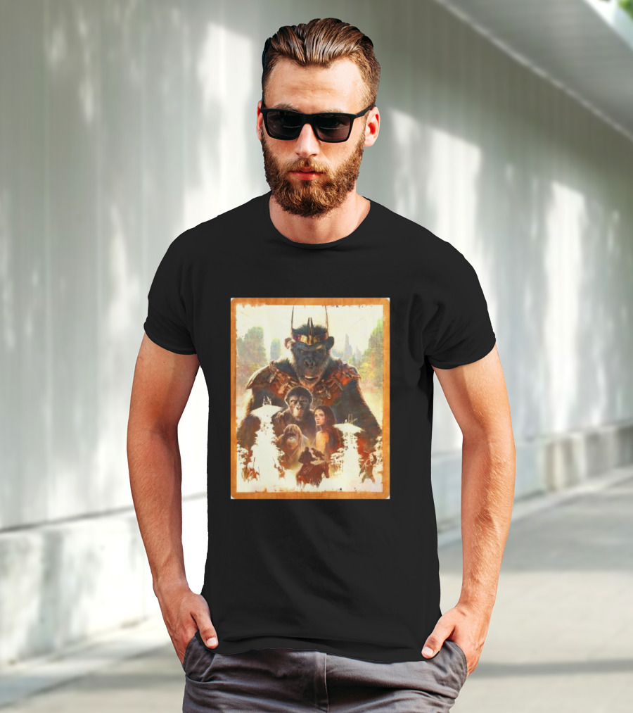 Kingdom Of The Planet Of The Apes Powerful Leadership Apes And Human Alliance T-Shirt