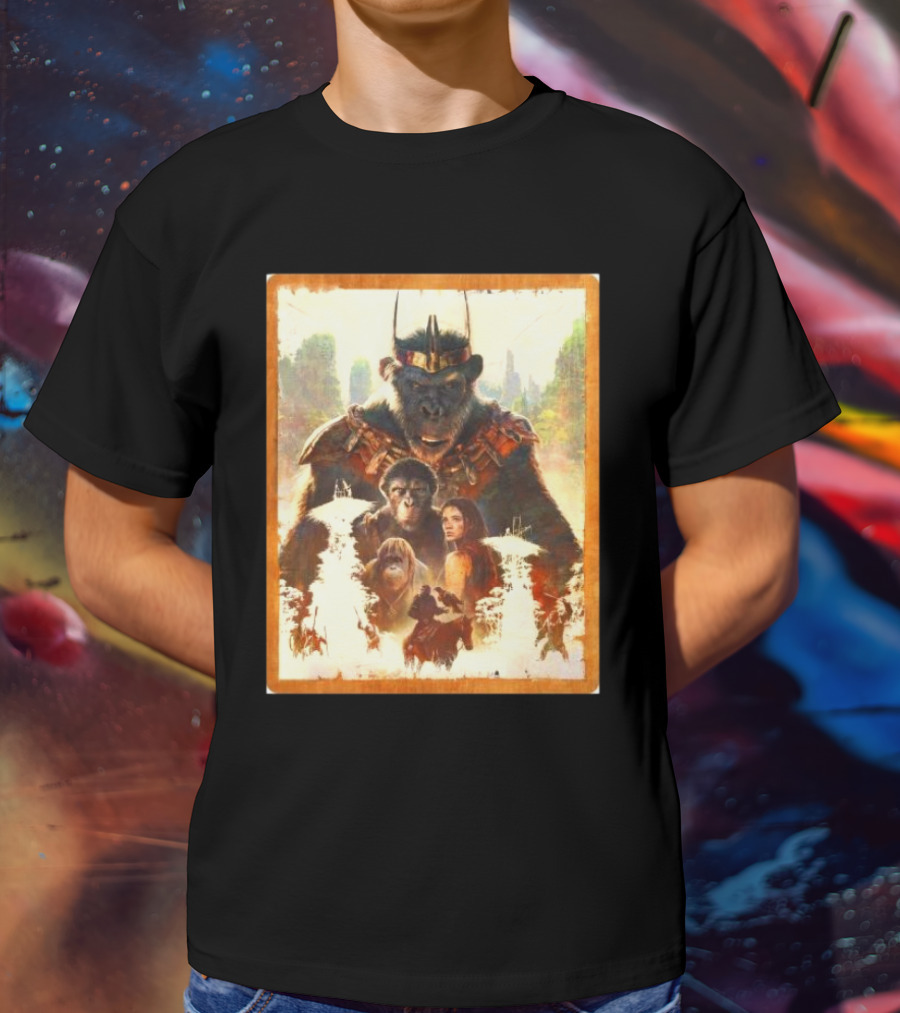 Kingdom Of The Planet Of The Apes Powerful Leadership Apes And Human Alliance T-Shirt