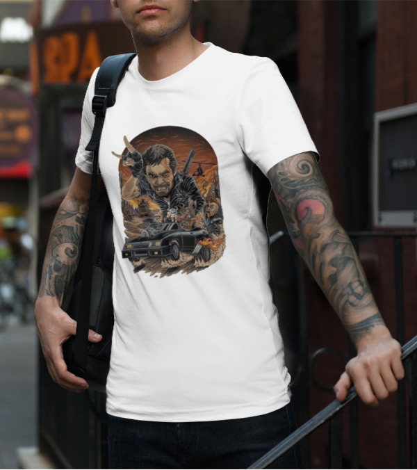 Krisna Okky Mad Max Apocalyptic Road Warrior Scene T-Shirt