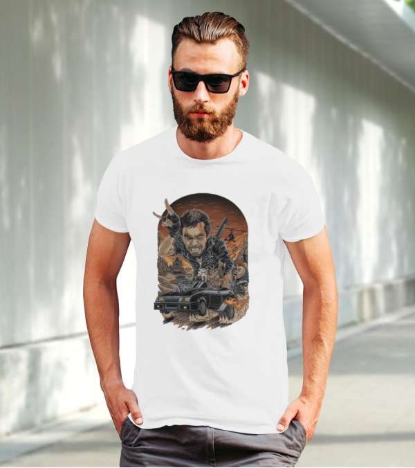 Krisna Okky Mad Max Apocalyptic Road Warrior Scene T-Shirt