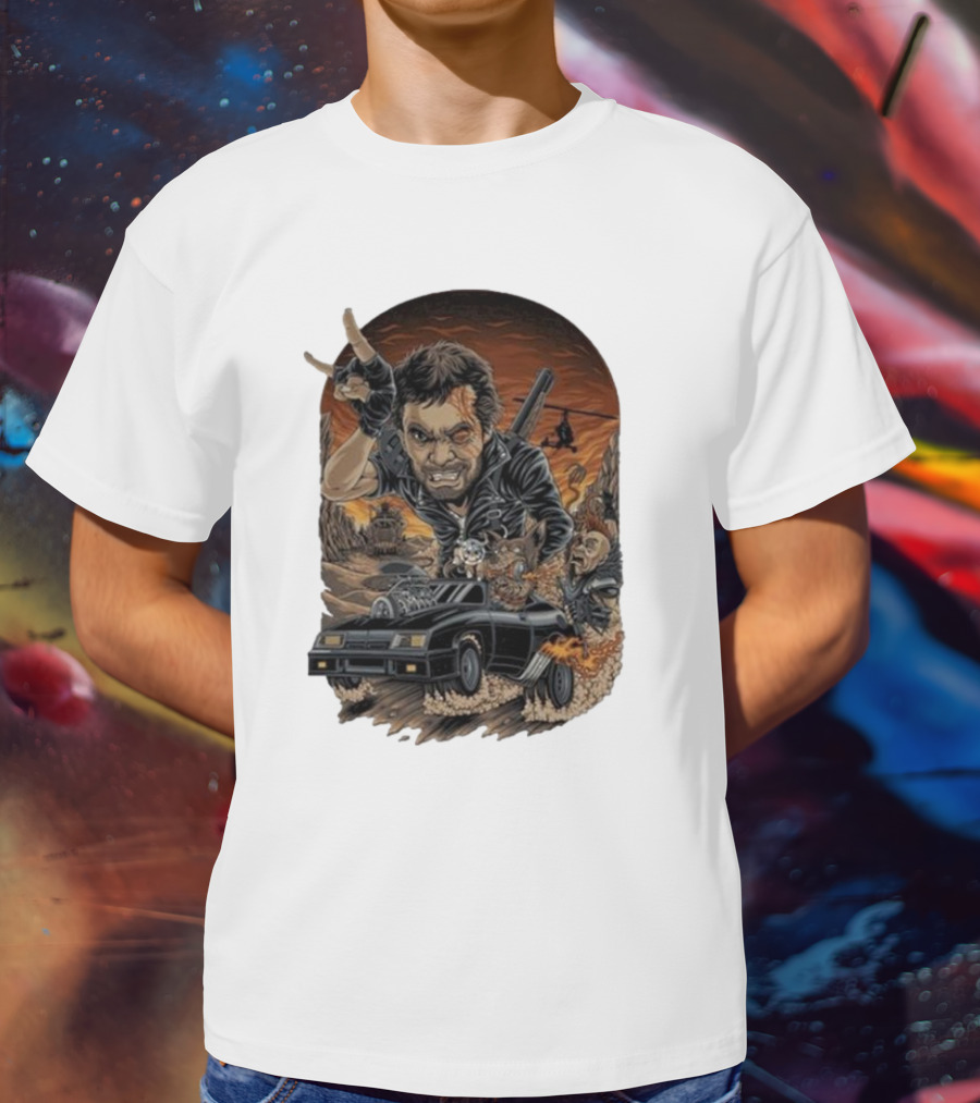 Krisna Okky Mad Max Apocalyptic Road Warrior Scene T-Shirt