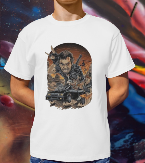 Krisna Okky Mad Max Apocalyptic Road Warrior Scene T-Shirt