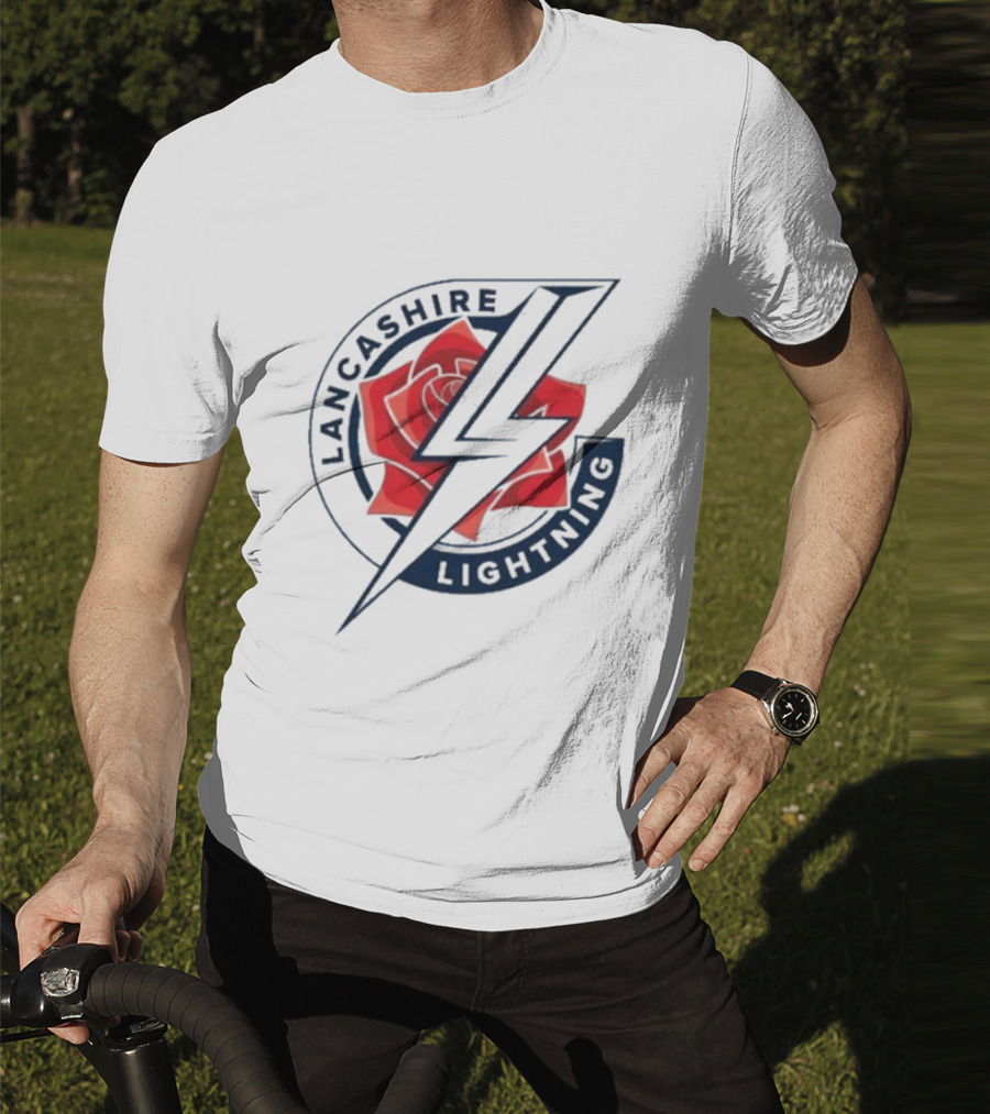 Lancashire Lightning Red Rose Emblem T-Shirt