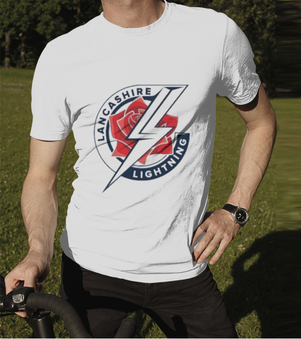 Lancashire Lightning Red Rose Emblem T-Shirt