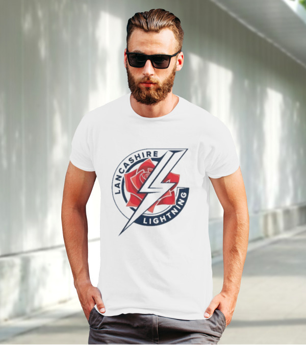 Lancashire Lightning Red Rose Emblem T-Shirt